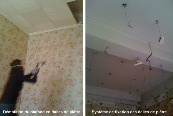 Démolition de plafond