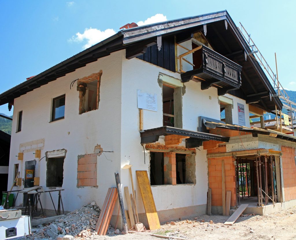 Chantier de rénovation d'une maison individuelle