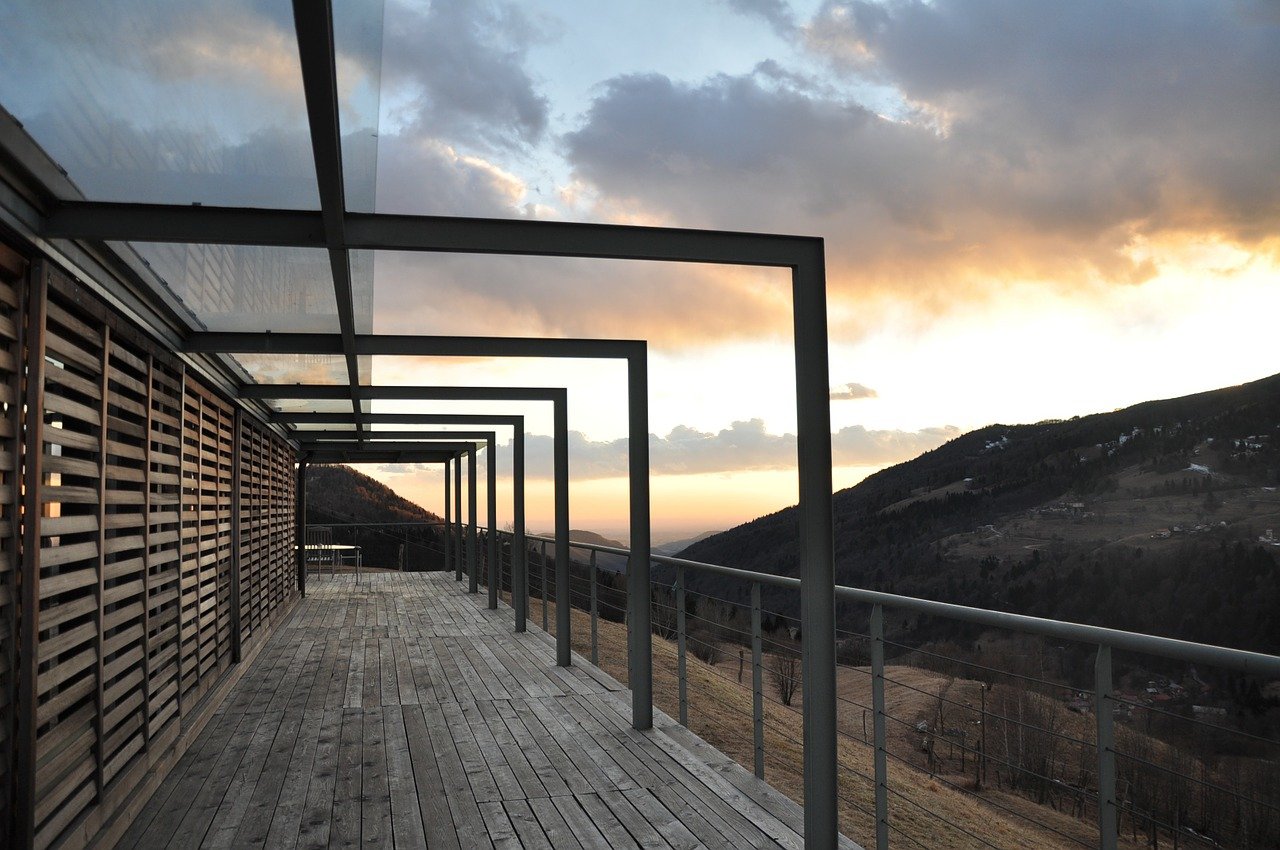 pergola et planché en bois